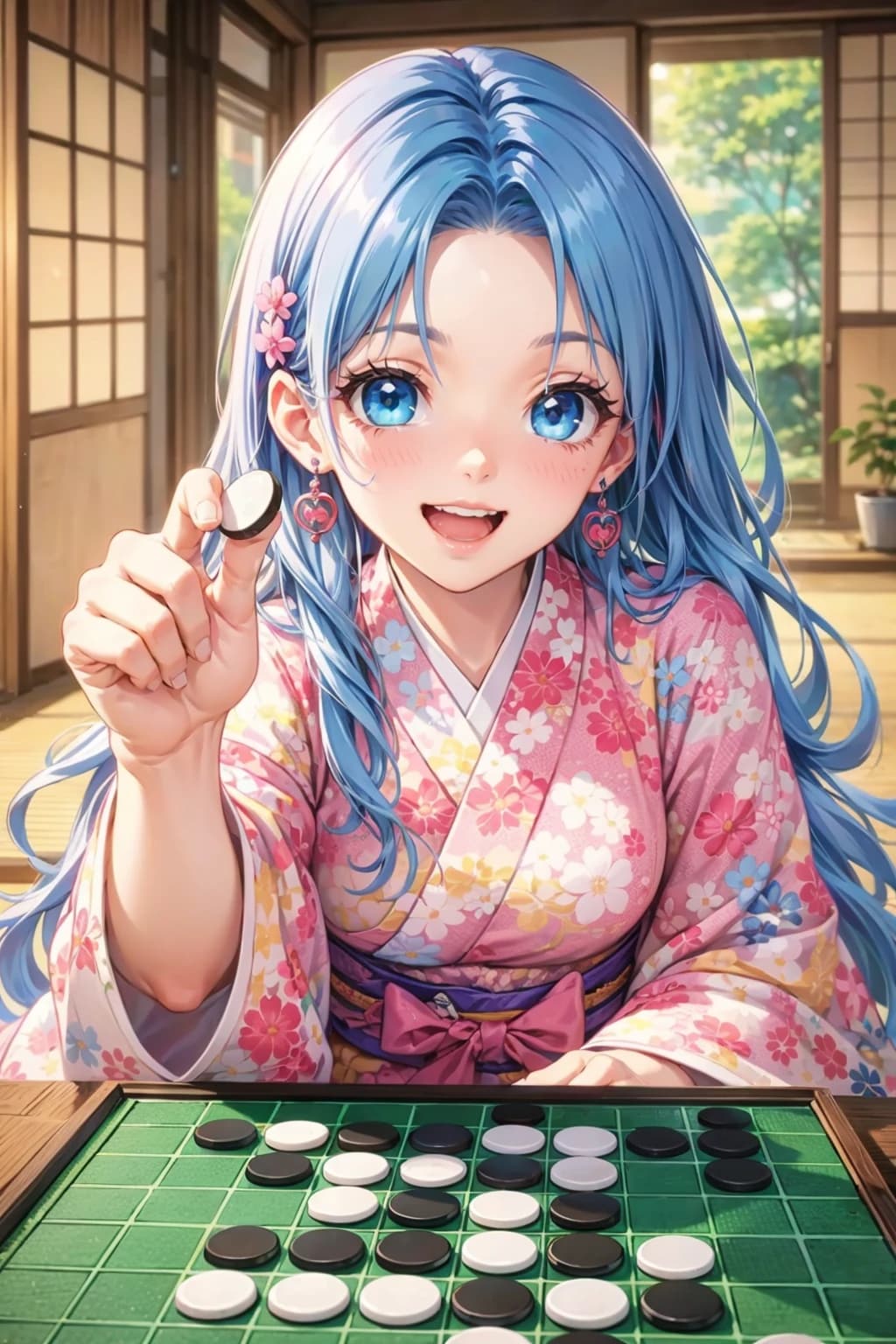 ガチでオセロバトル中の葵 | の人気AIイラスト・グラビア