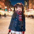 愛ちゃんの冬の日の制服コーデ 2枚目