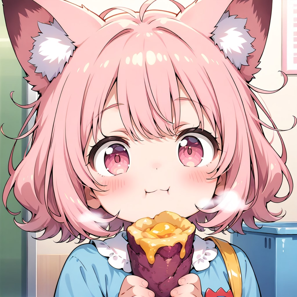 焼き芋を食べるみなきちゃん | の人気AIイラスト・グラビア