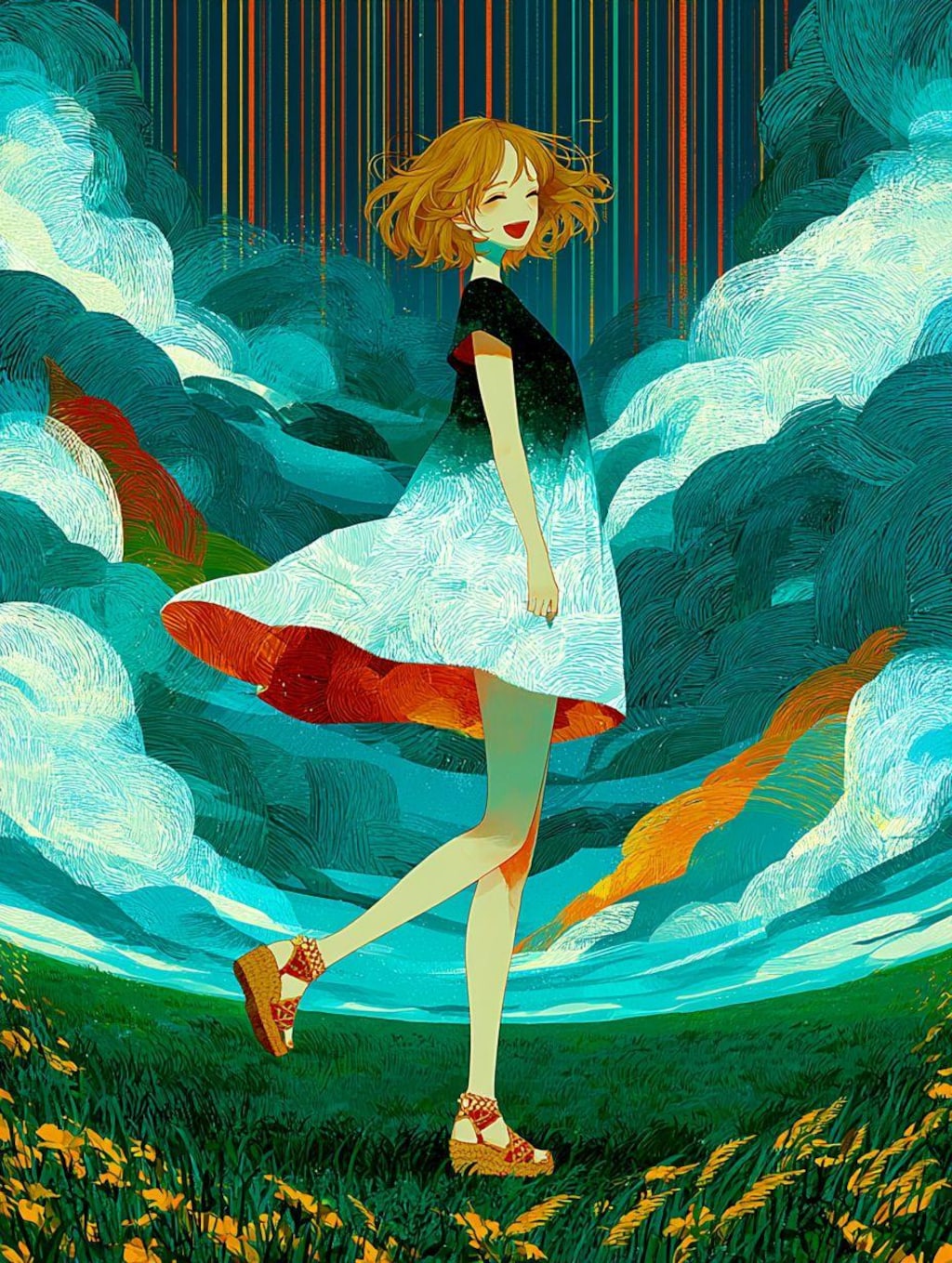 青をまとう女の子