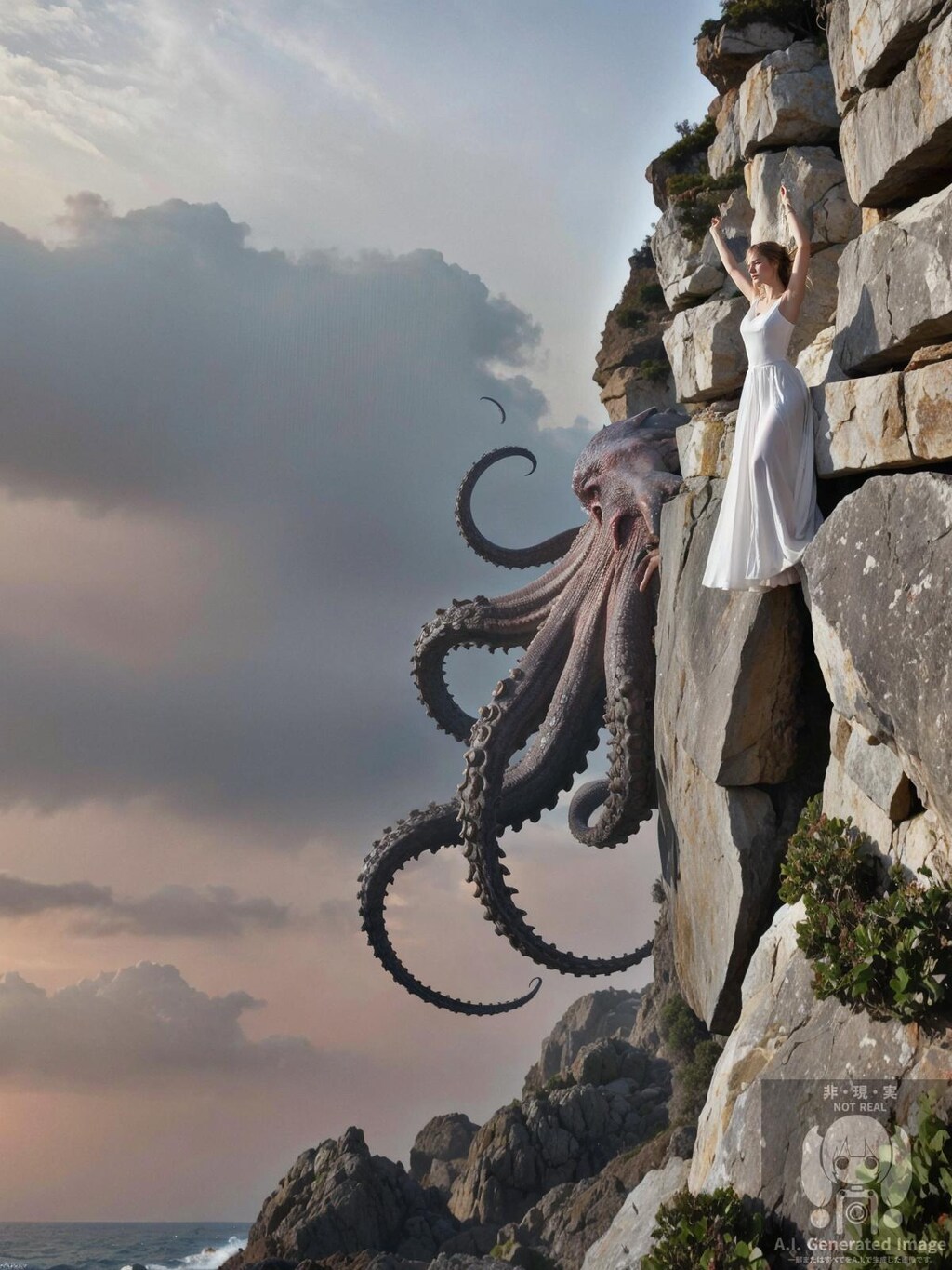 ①タコに襲われるプリンセス