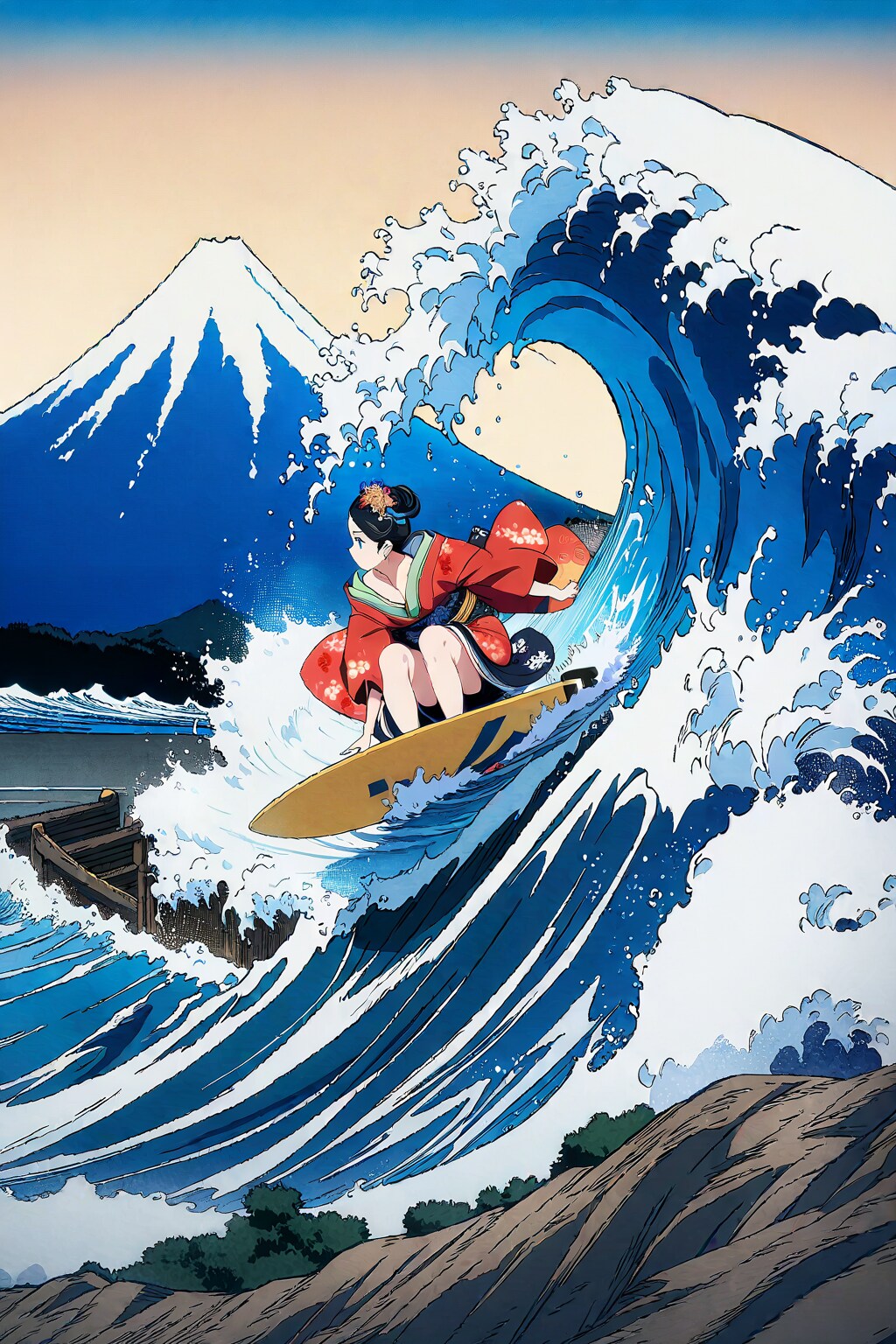 大波 | の人気AIイラスト・グラビア