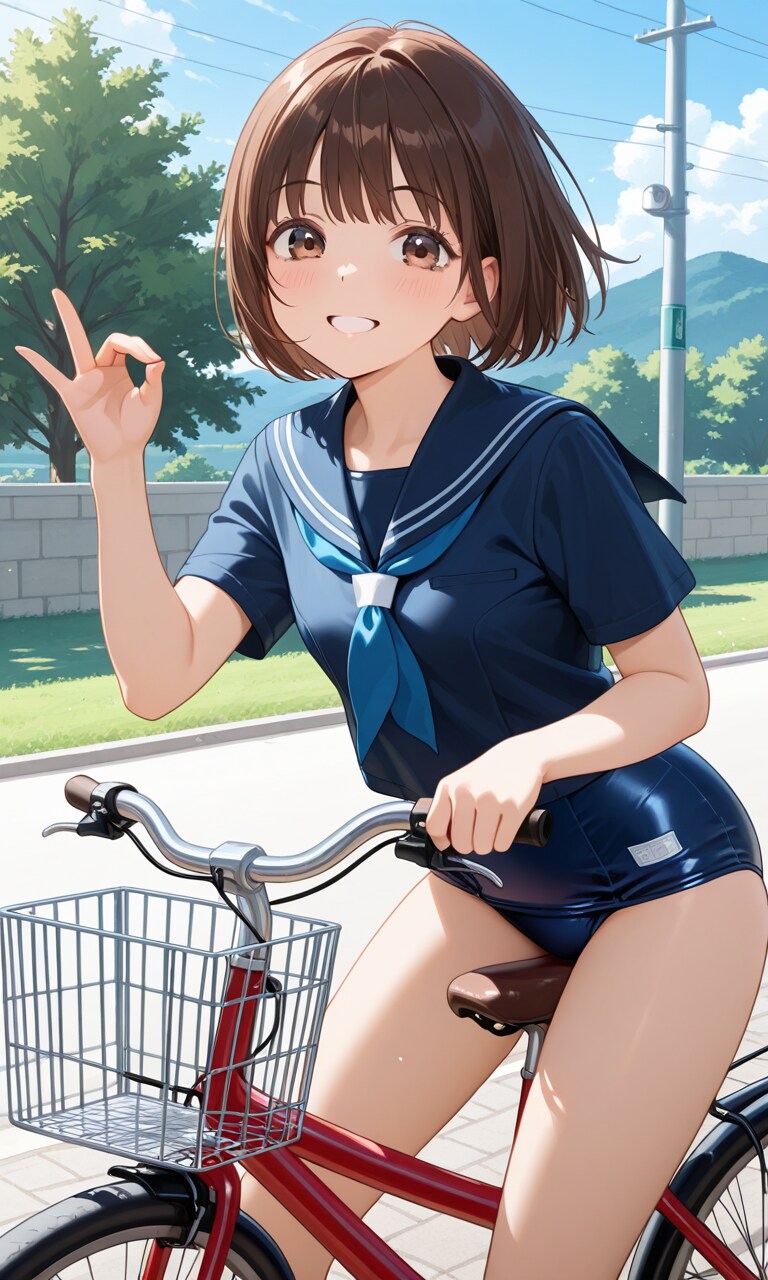 一時間目水泳だから、これで来た