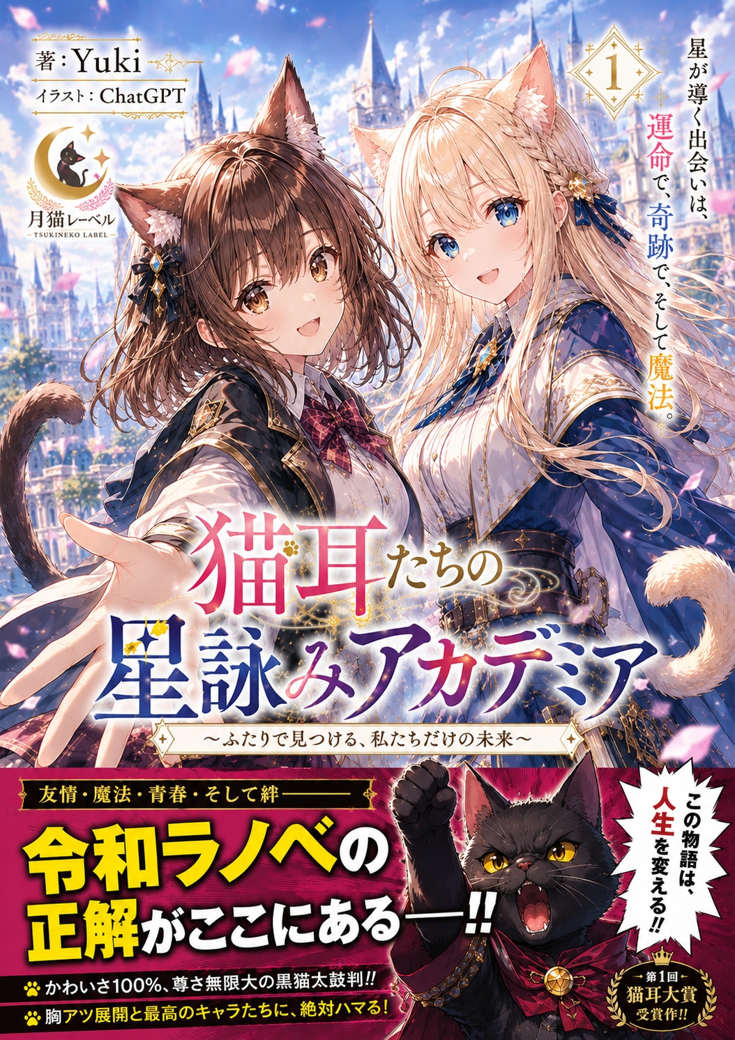 帯付黒猫太鼓判猫耳ラノベ