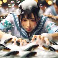 超ハードなウナギの掴み取り 3枚目
