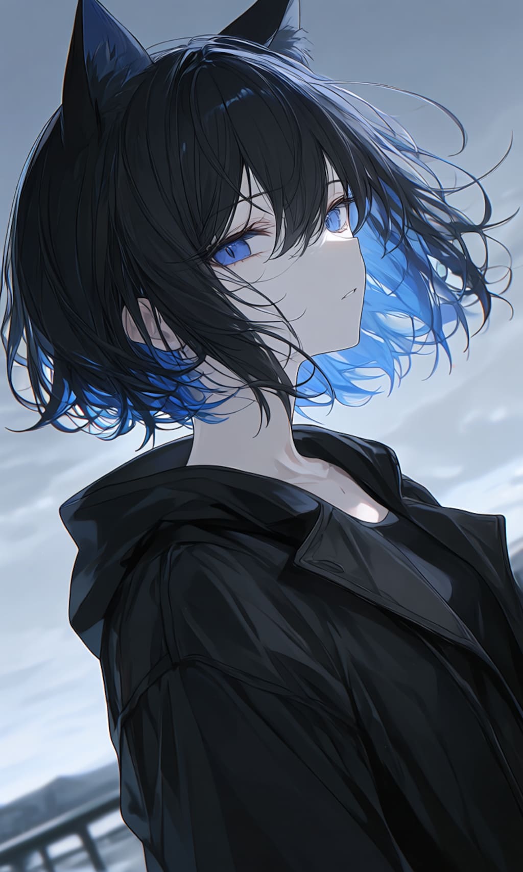 猫耳ツートンの女の子