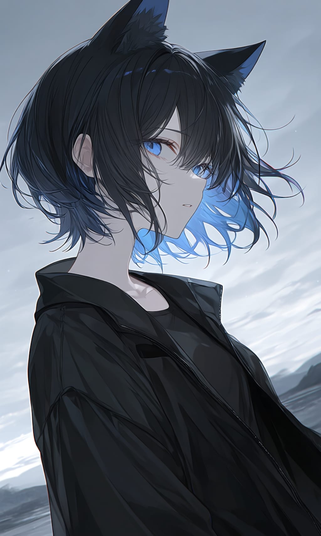 猫耳ツートンの女の子