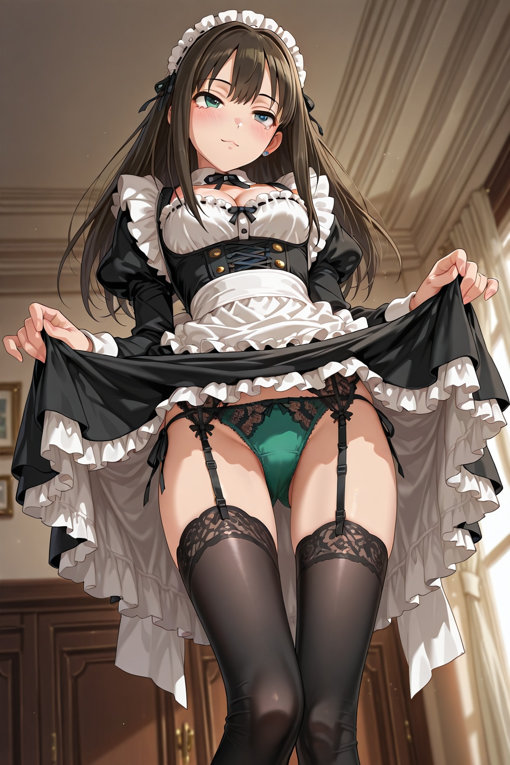 ちゃんと見てよね・・・ほら・・・わたしの下着をって何を言わせるの・・・バカッ。