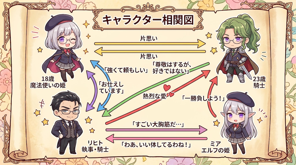 騎士くん達の相関図