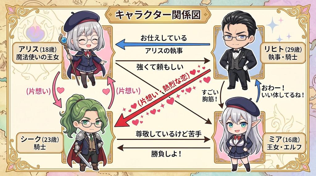 騎士くん達の相関図