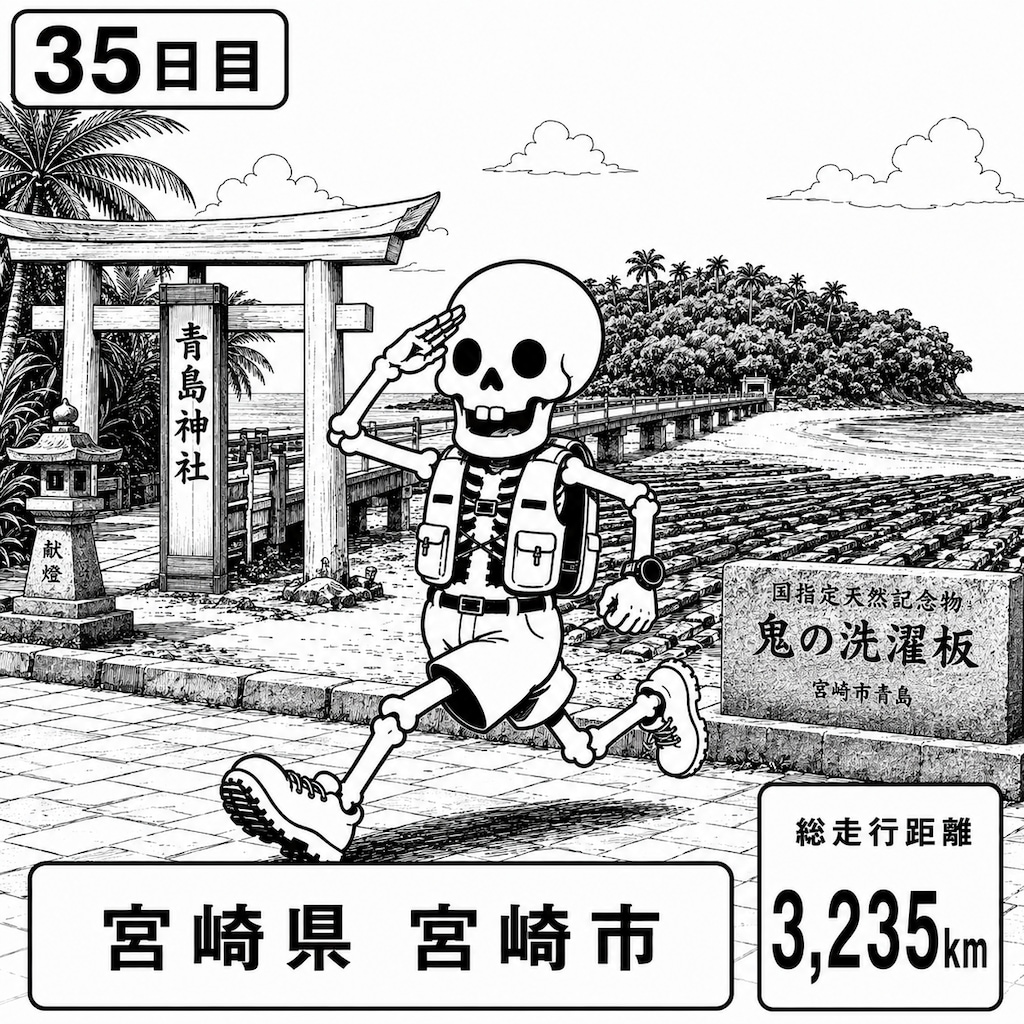 宮崎県宮崎市に到着