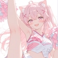 応援するピンク猫ちゃん 4枚目