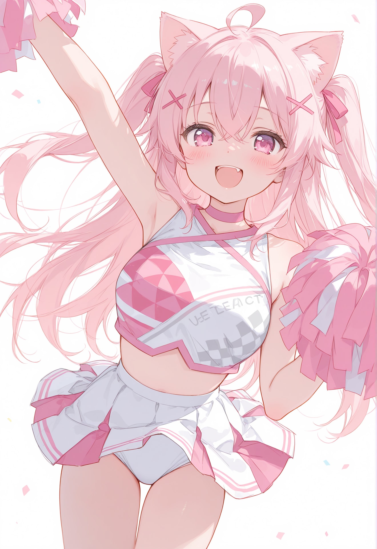 応援するピンク猫ちゃん