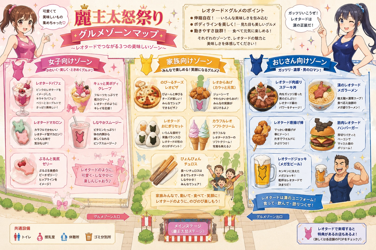 ✨麗王太怒祭りグルメゾーンマップ✨