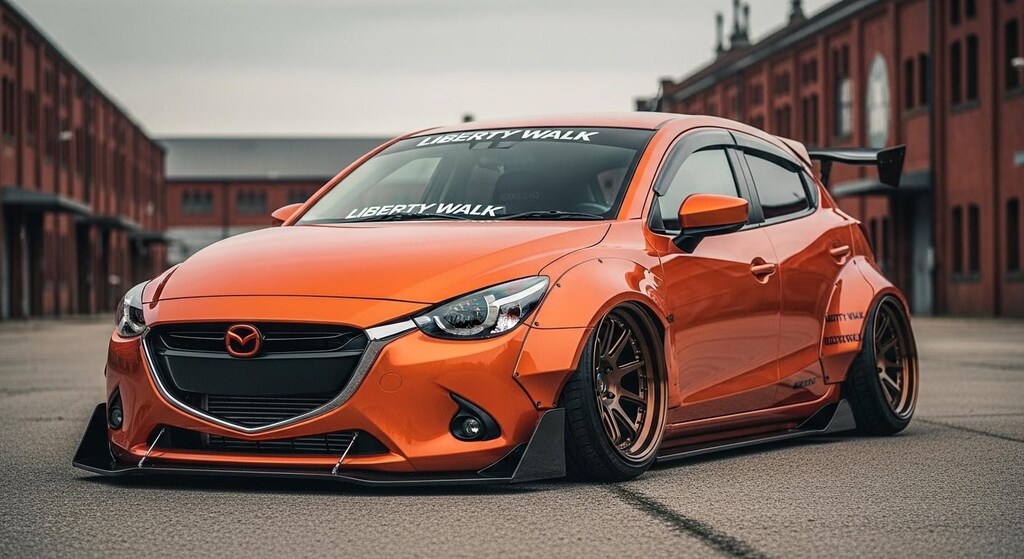 リバティーウォークデミオのドリ車