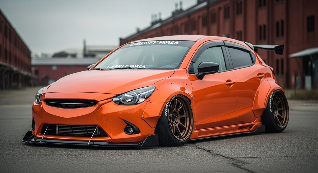 リバティーウォークデミオのドリ車