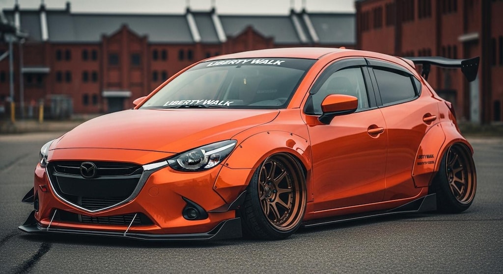 リバティーウォークデミオのドリ車