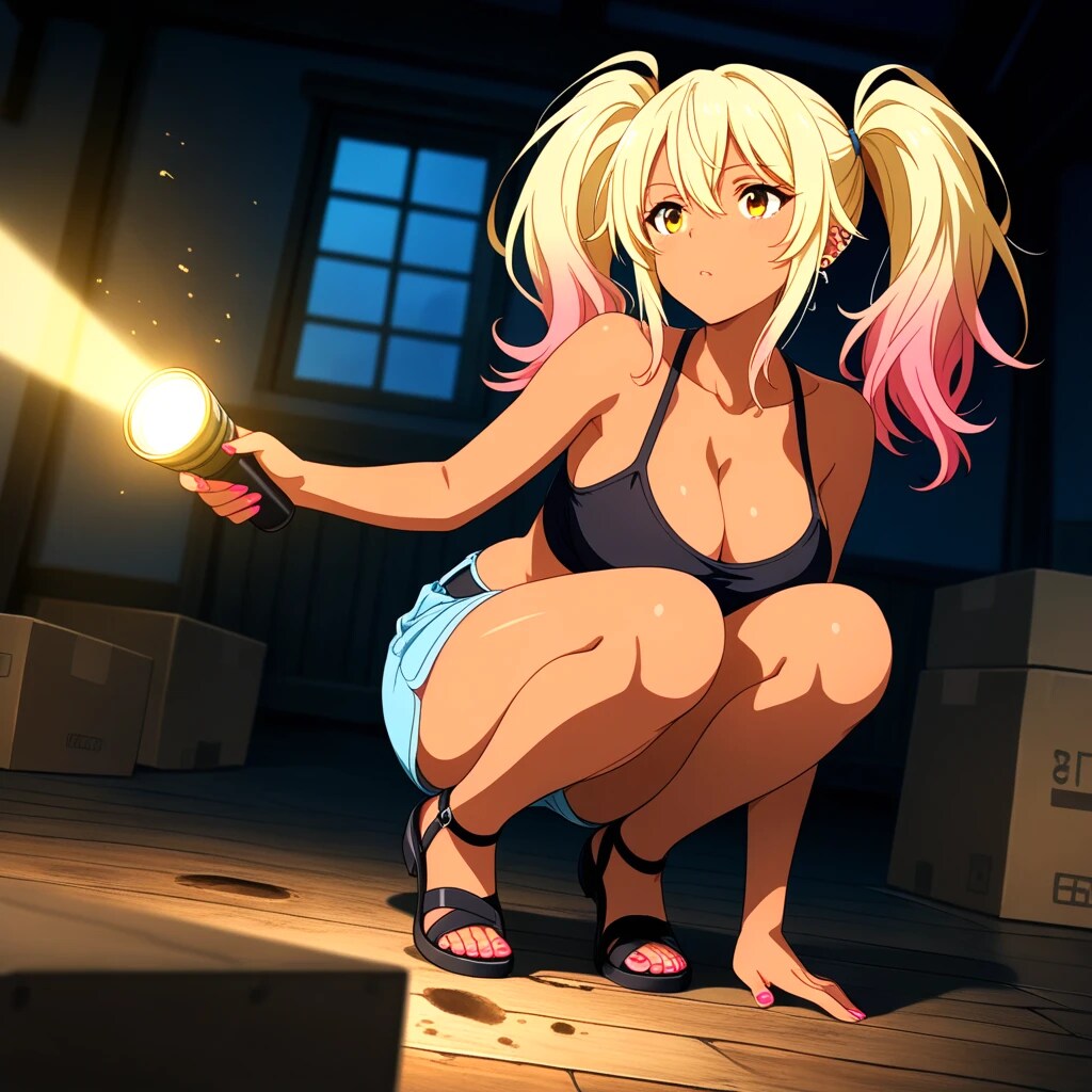 ギャル子　ネズミ捕縛