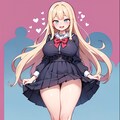 『発育が良すぎる学生服の金髪少女』 3枚目