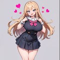 『発育が良すぎる学生服の金髪少女』 2枚目