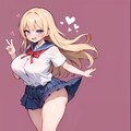 『発育が良すぎる学生服の金髪少女』 5枚目