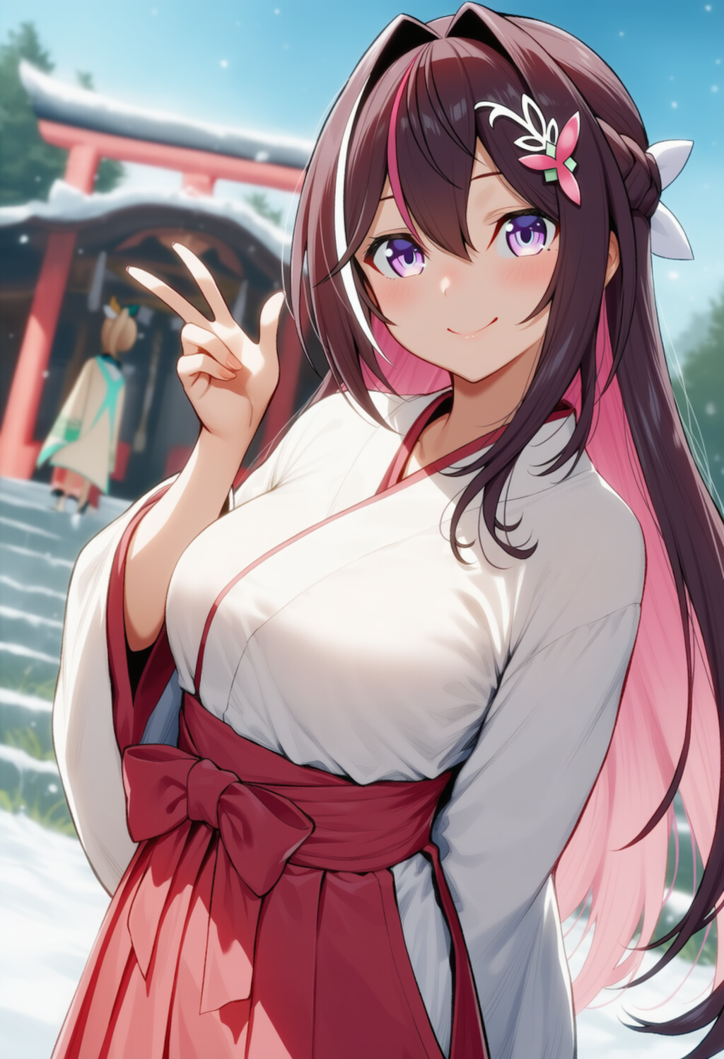 あずいろが巫女服着ていちゃいちゃする