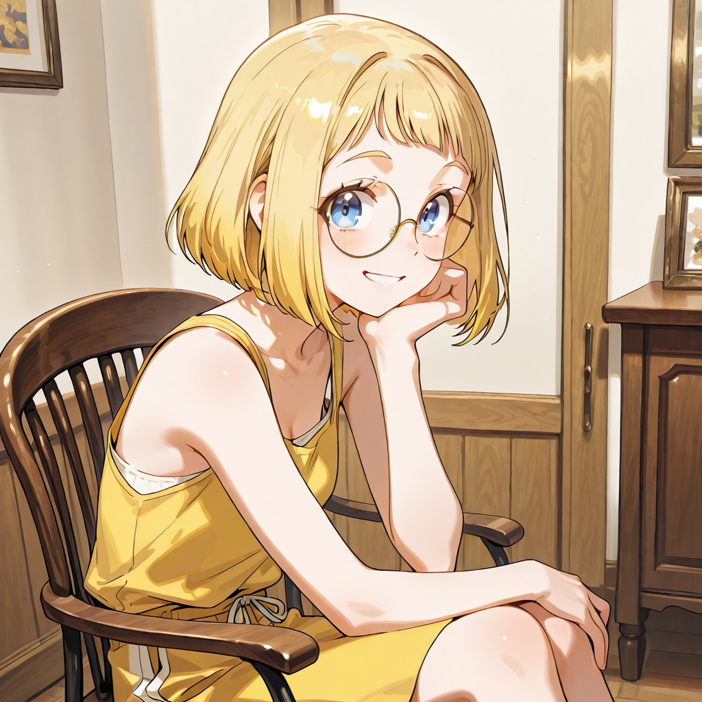 椅子に座るミッシェルさん