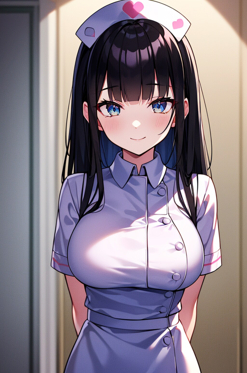 黒髪の爆乳看護婦さん(seaart)