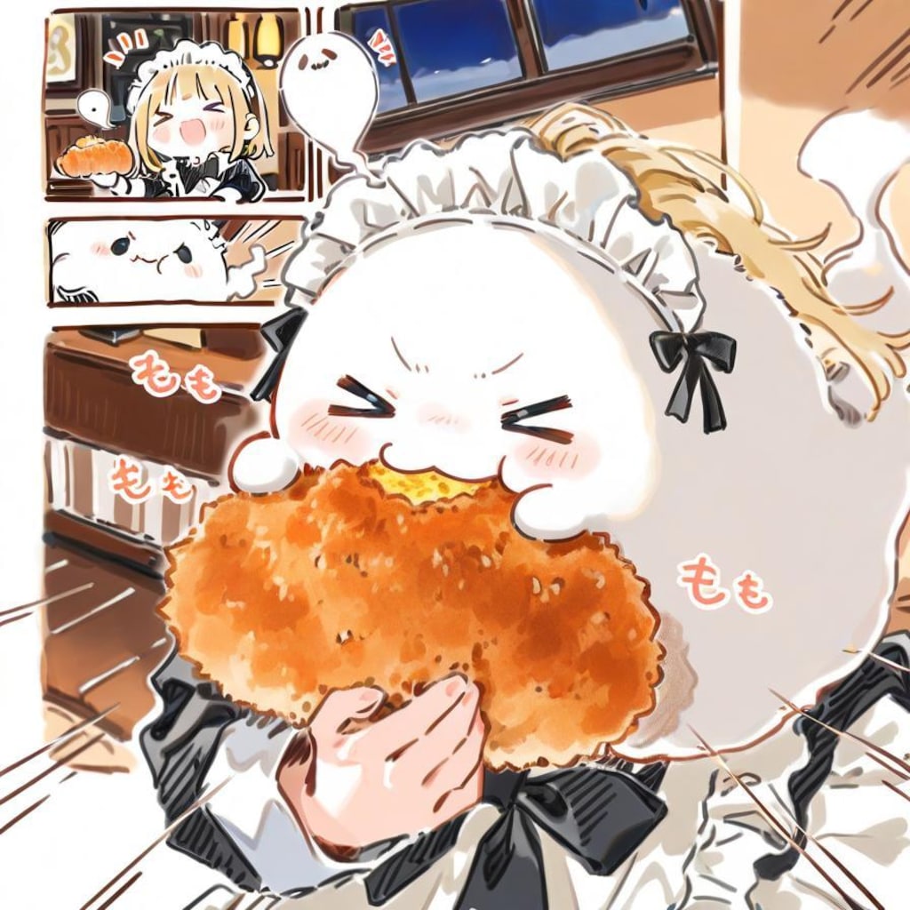 コロッケも 怪異もおジャンボ メイドちゃん👻