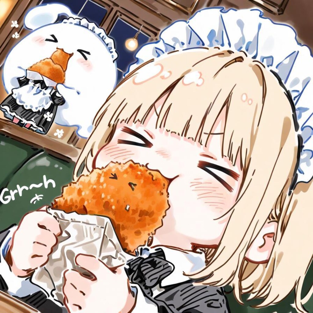 コロッケも 怪異もおジャンボ メイドちゃん👻