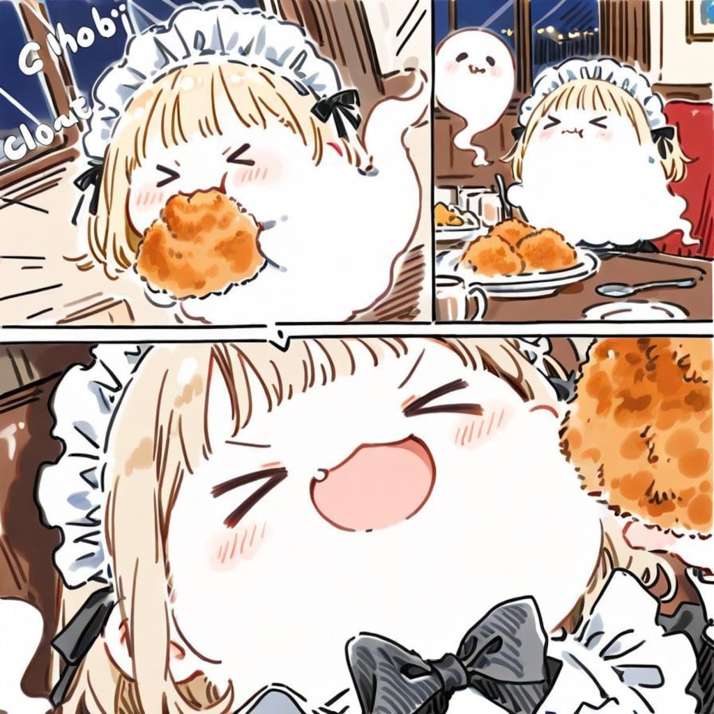 コロッケも 怪異もおジャンボ メイドちゃん👻