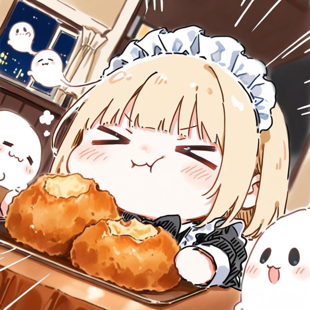 コロッケも 怪異もおジャンボ メイドちゃん👻