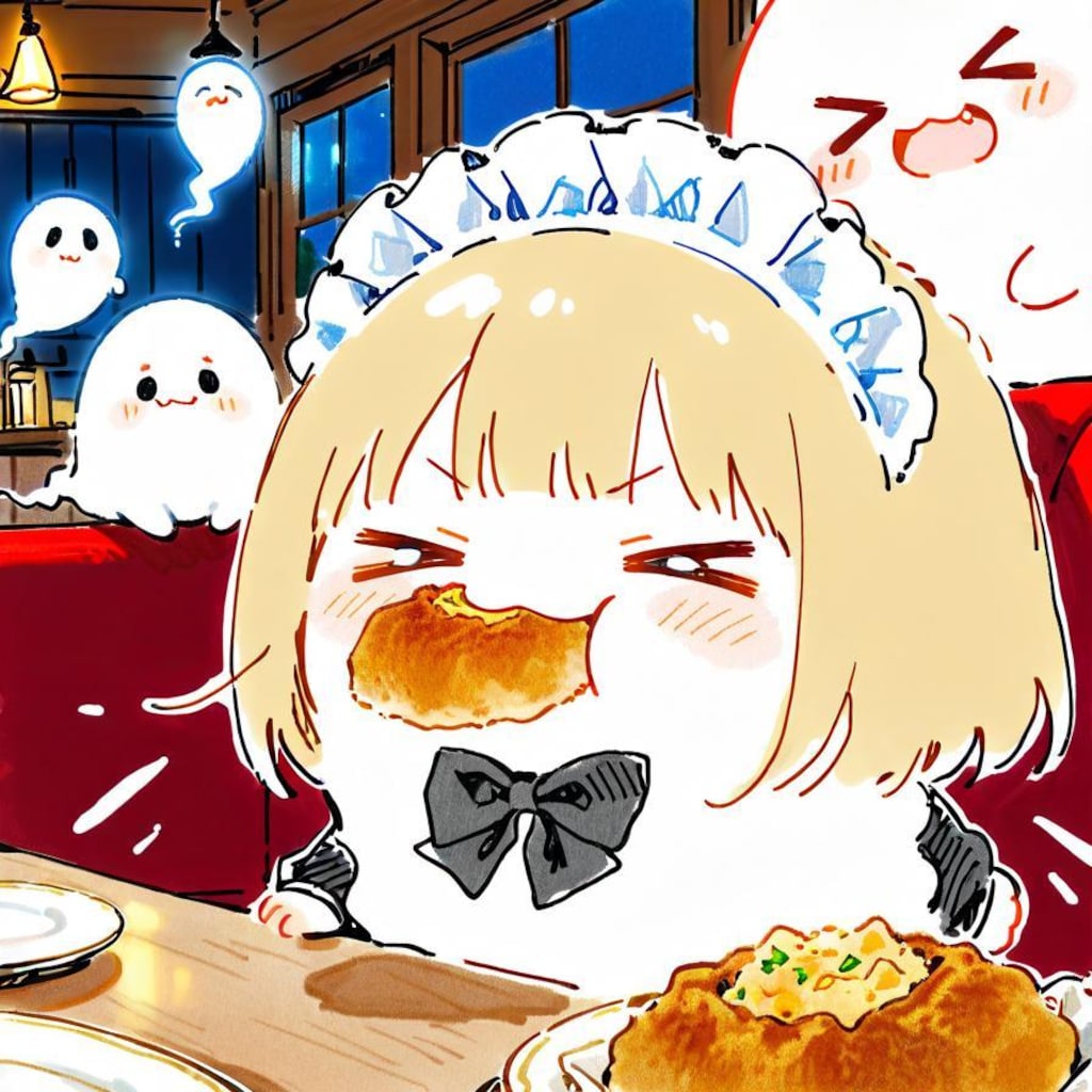 コロッケも 怪異もおジャンボ メイドちゃん👻