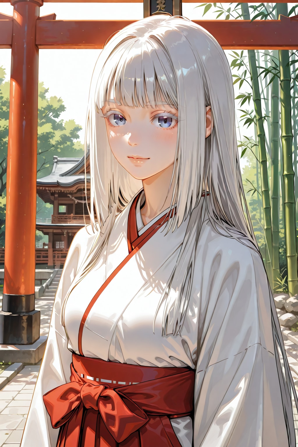 巫女な銀髪さん