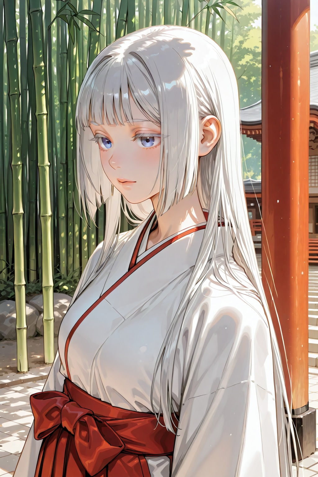 巫女な銀髪さん