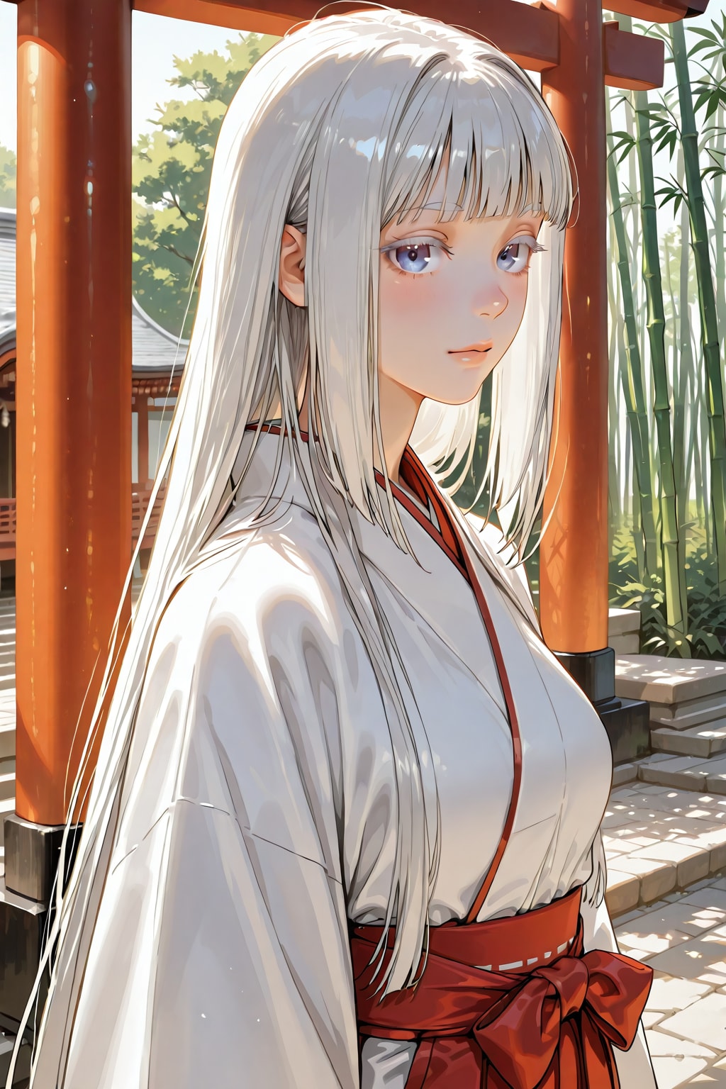 巫女な銀髪さん