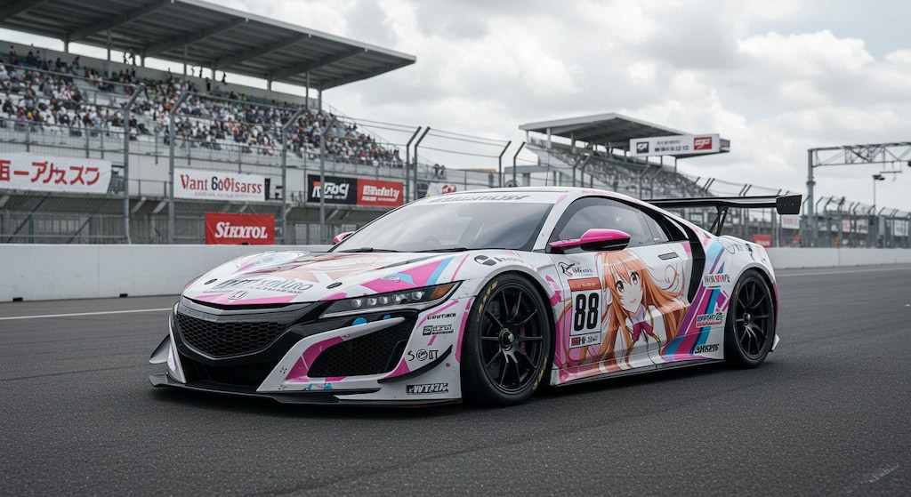 アニメキャラ痛車NSXレーシングカー