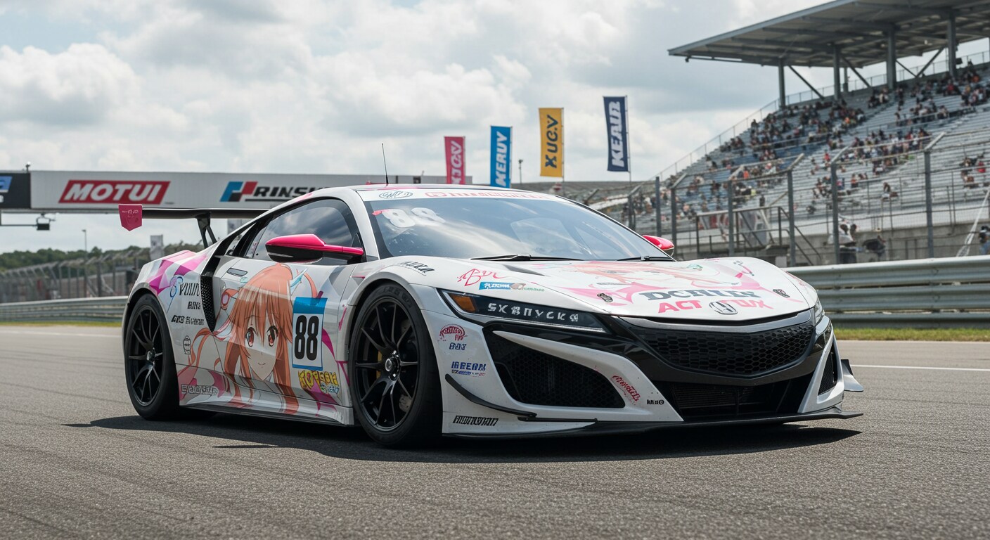 アニメキャラ痛車NSXレーシングカー | の人気AIイラスト・グラビア