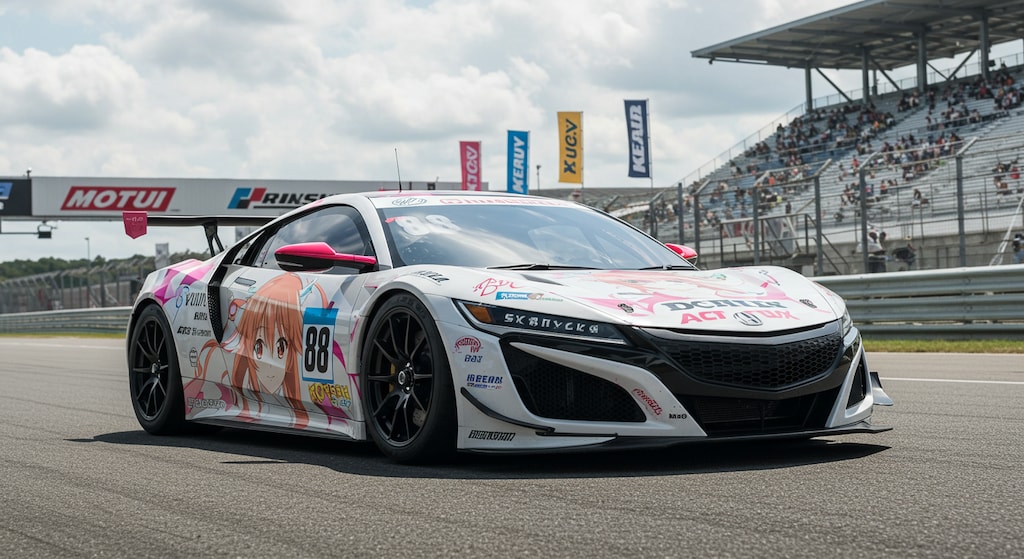 アニメキャラ痛車NSXレーシングカー