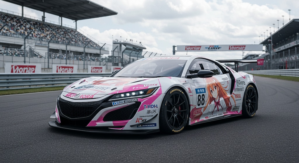 アニメキャラ痛車NSXレーシングカー