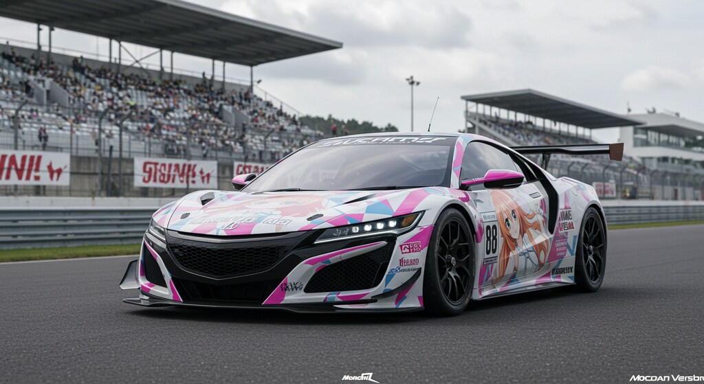 アニメキャラ痛車NSXレーシングカー