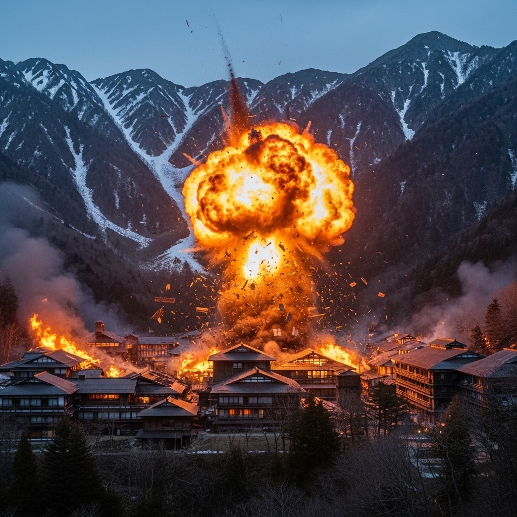 温泉宿大爆発