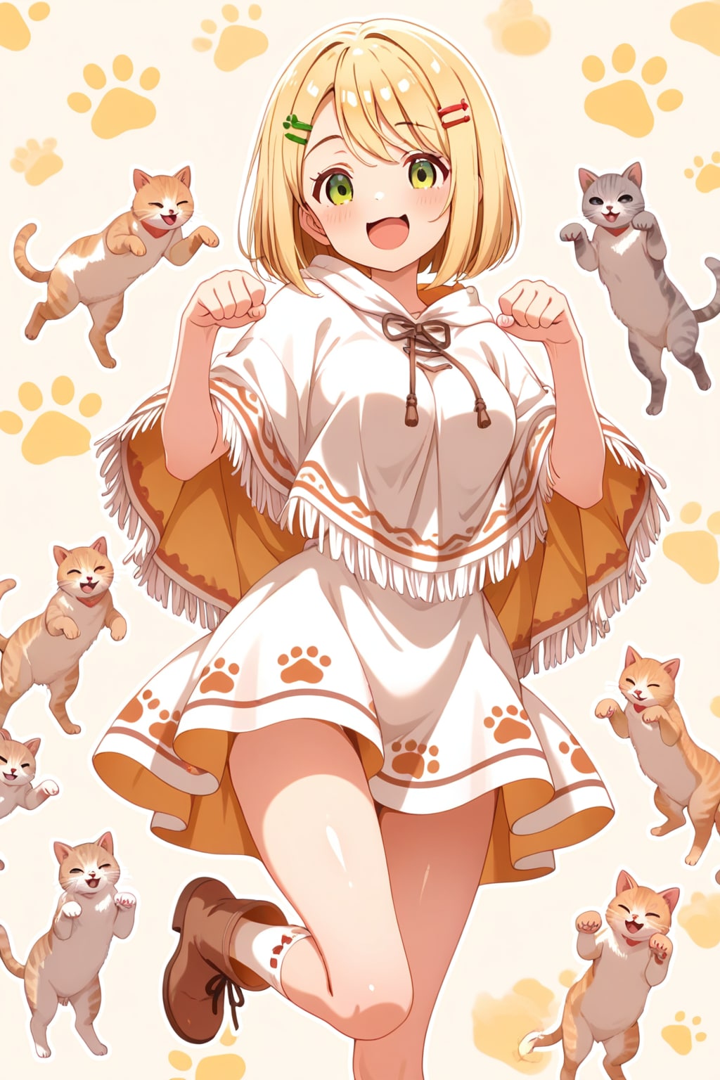 猫ポンチョの千鶴ちゃん