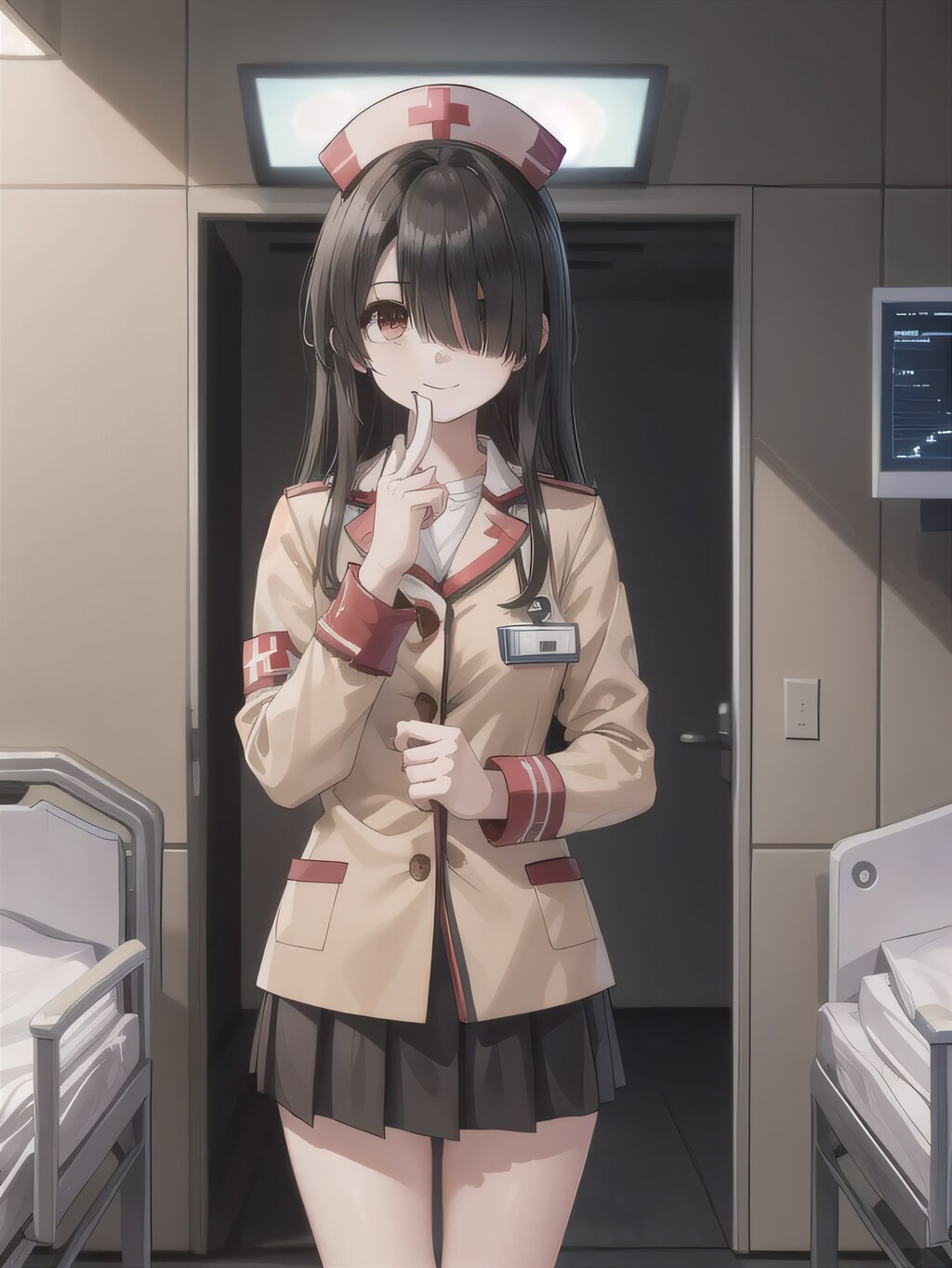 黒髪ロングでブレザーの少女１７