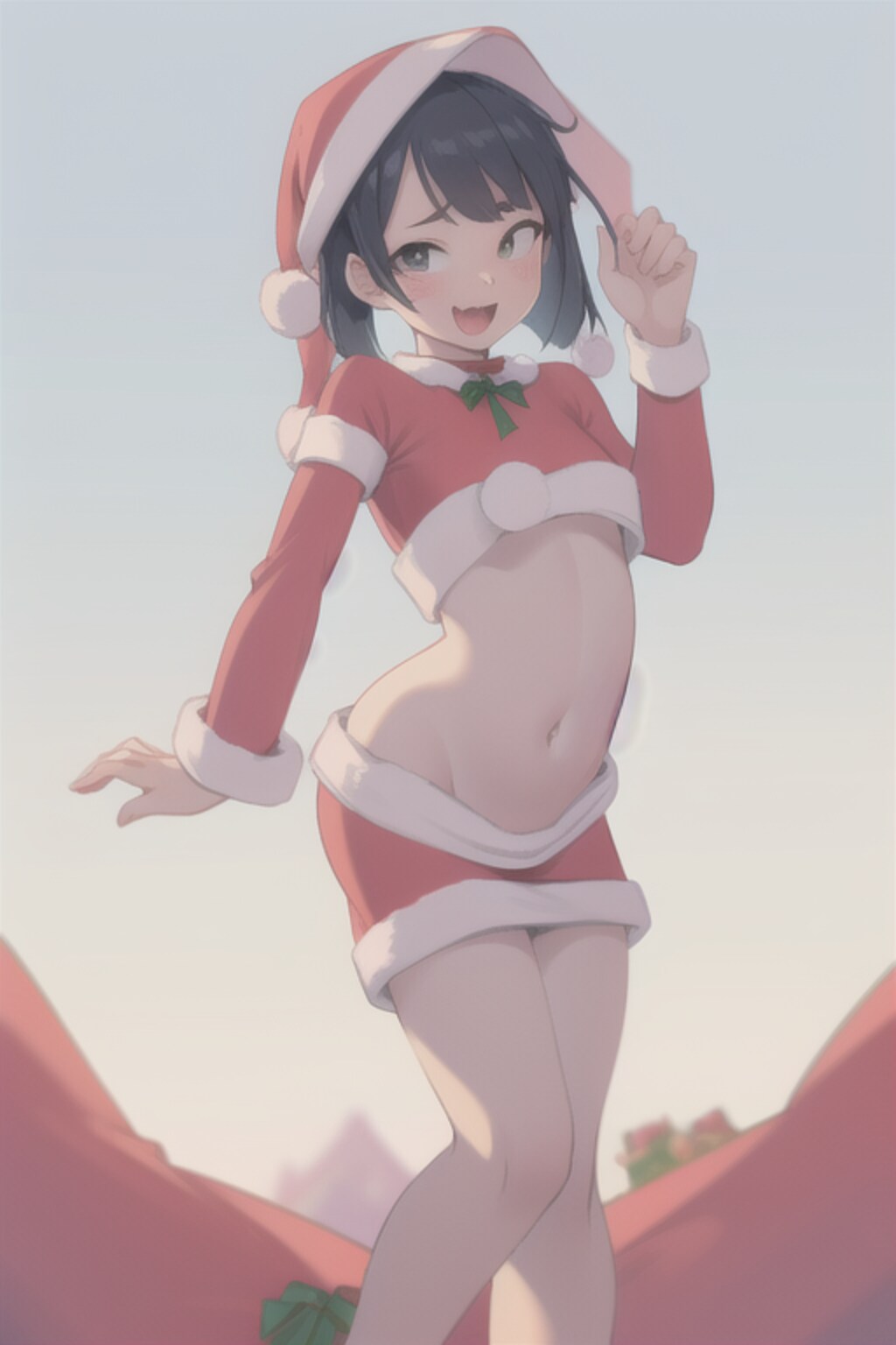 見えそうで見えないサンタさんたち