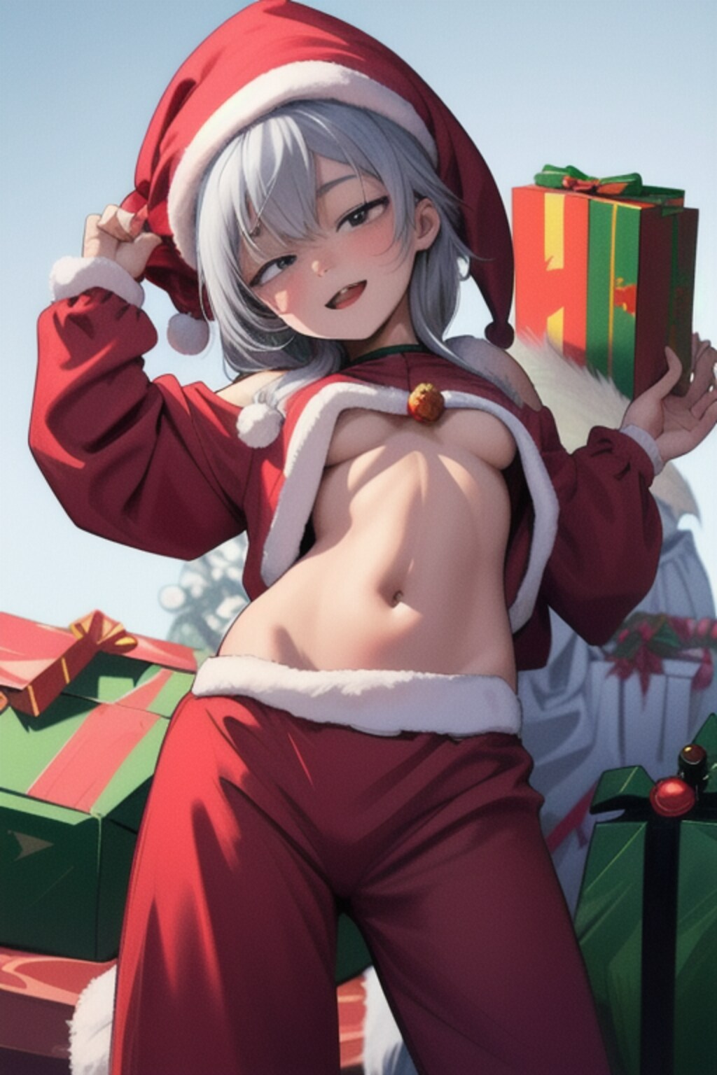 見えそうで見えないサンタさんたち