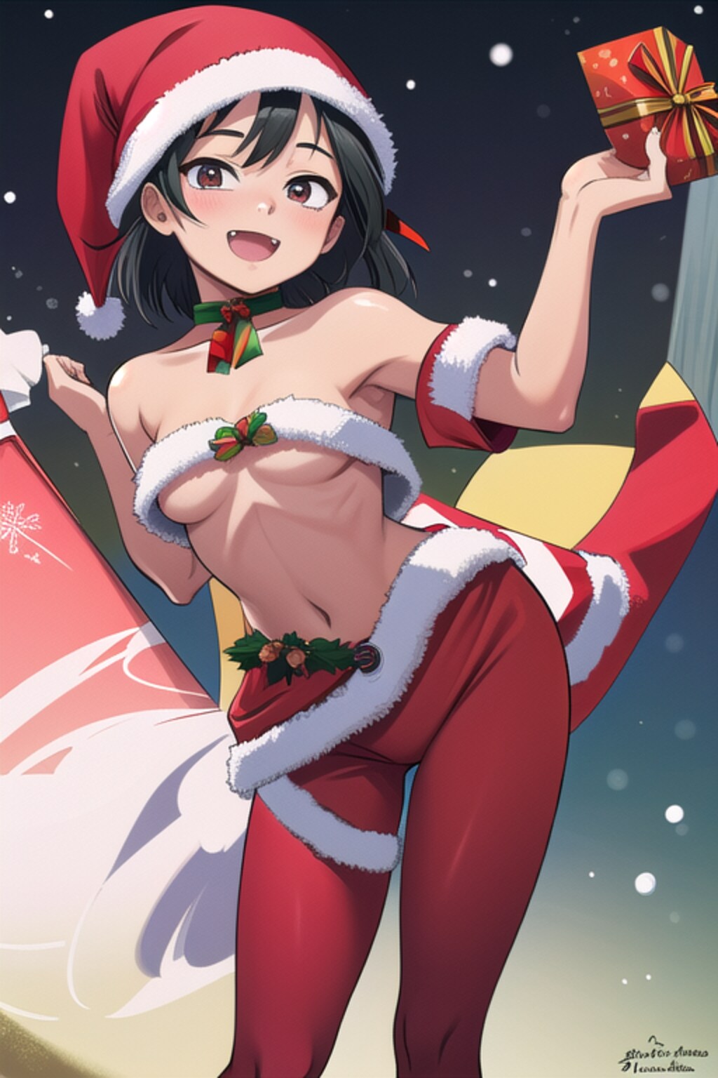 見えそうで見えないサンタさんたち