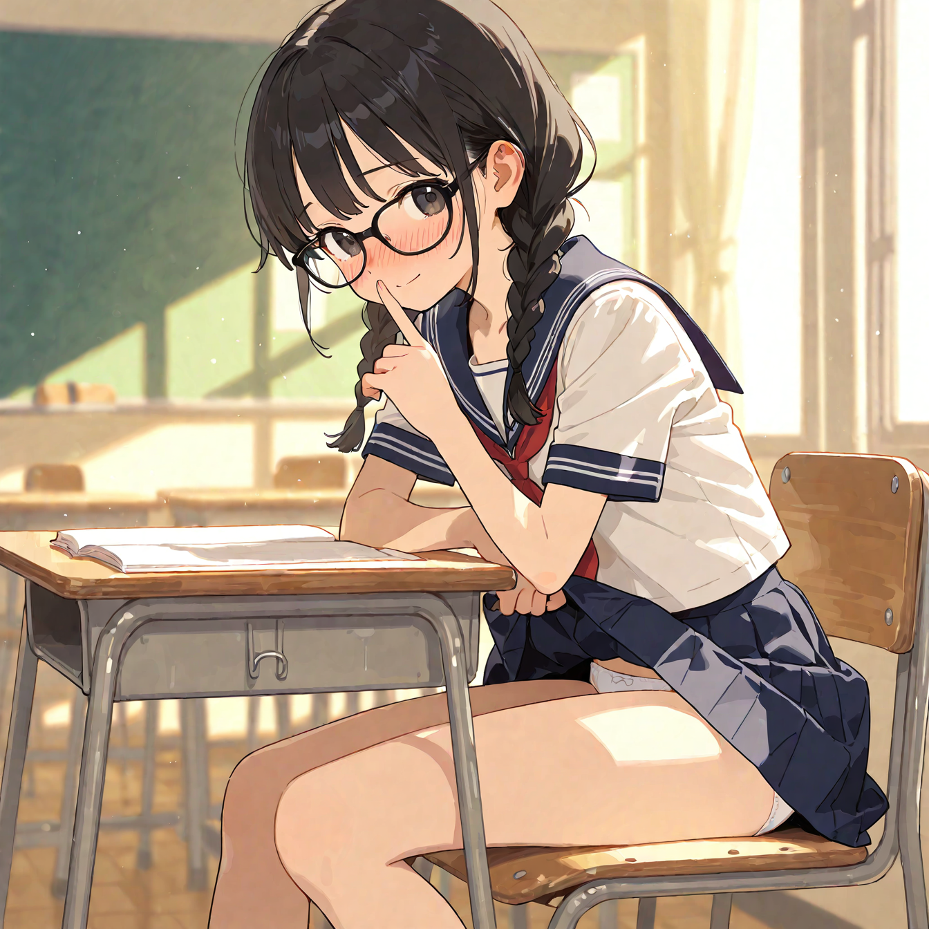 委員長が授業中に見せつけてくる