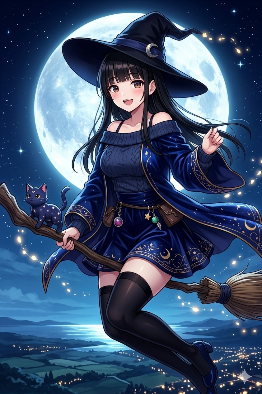 ある日突然魔女になっちゃった | の人気AIイラスト・グラビア