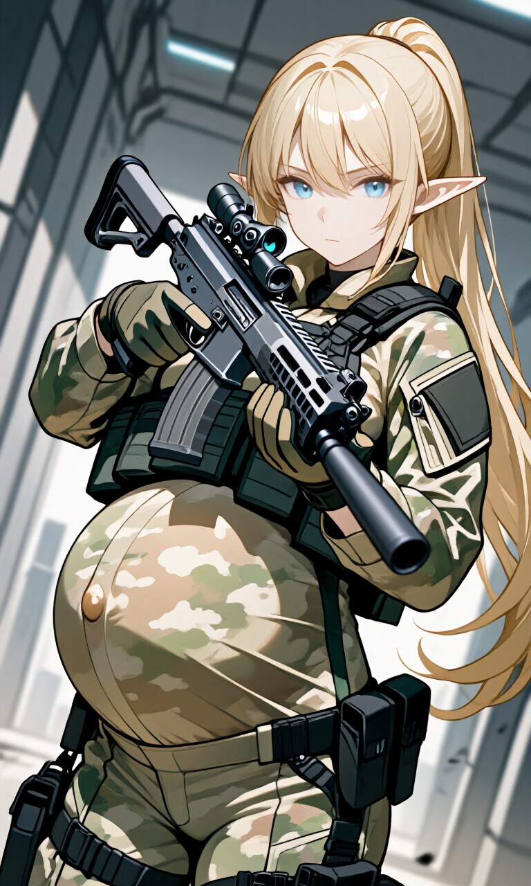 異世界ミリタリー妊婦シリーズその１３２ | の人気AIイラスト・グラビア